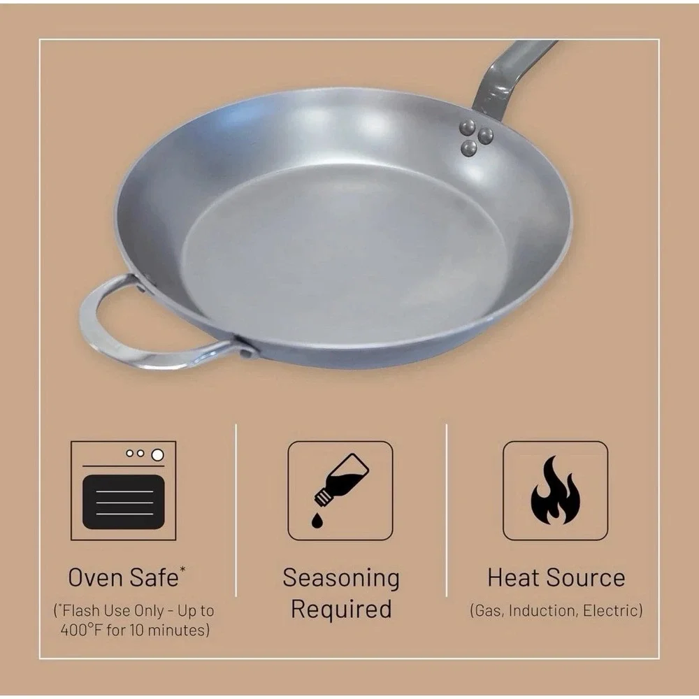 de Buyer MINERAL B Carbon Steel Fry Pan 12.5
